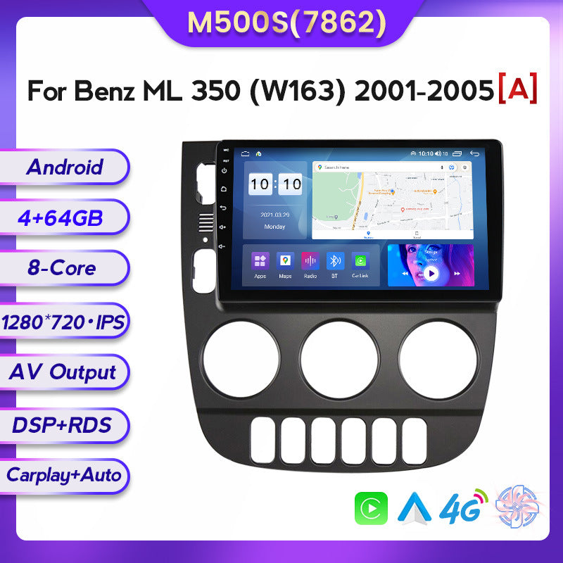 Suitable for 01-05 mercedes-benz ml320 benz ml350 car android large screen navigator wireless carplay