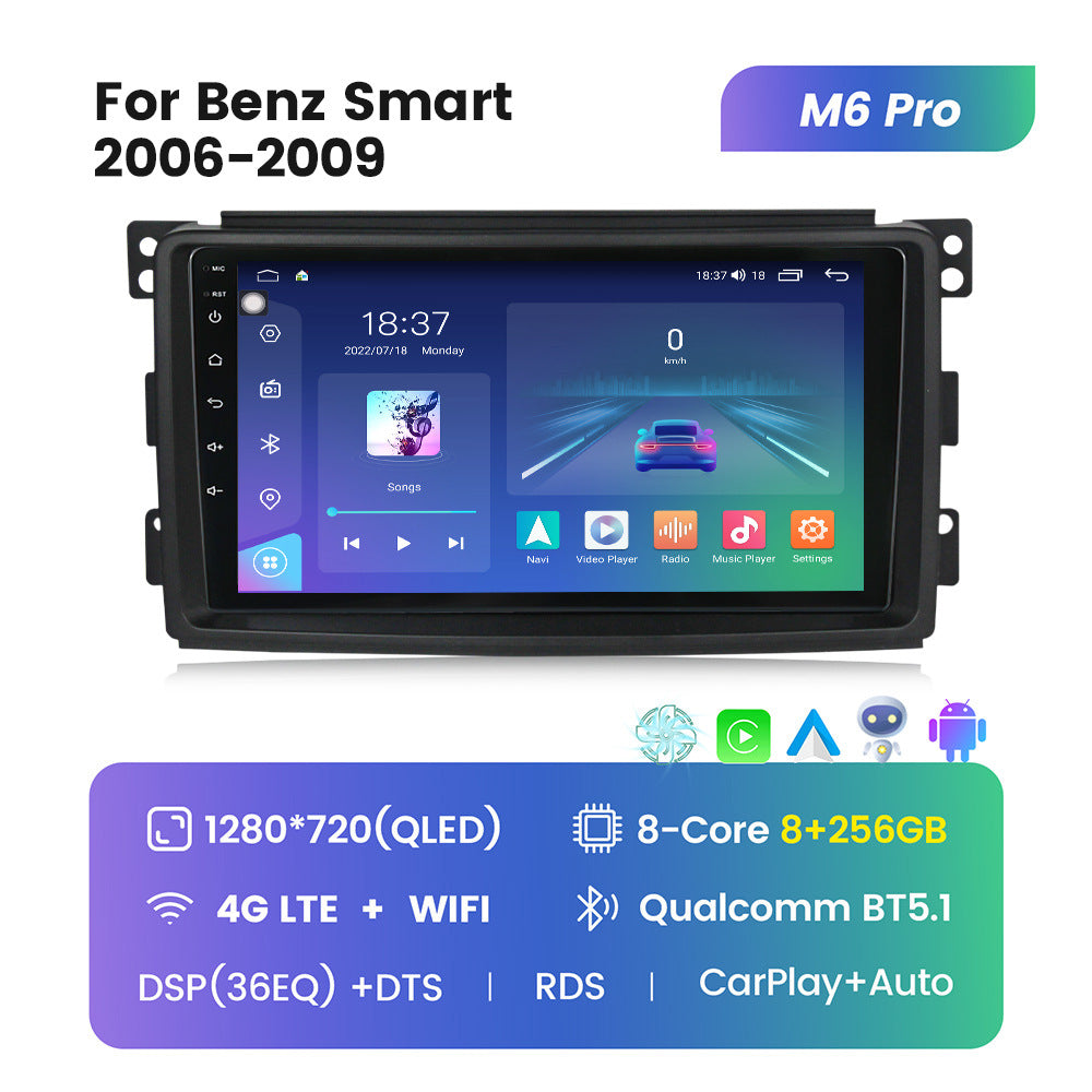 Suitable for Mercedes-Benz Smart W451 06-09 modified Android large-screen central control car machine navigation M6Pro