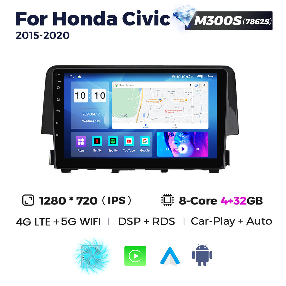 Suitable for honda civic 15-20 android car central control gps navigation carplay