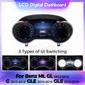 Suitable for upgrading to a full LCD instrument panel of 12.3 inches for Mercedes-Benz GL/GLE/GLS/G350/G500/G63