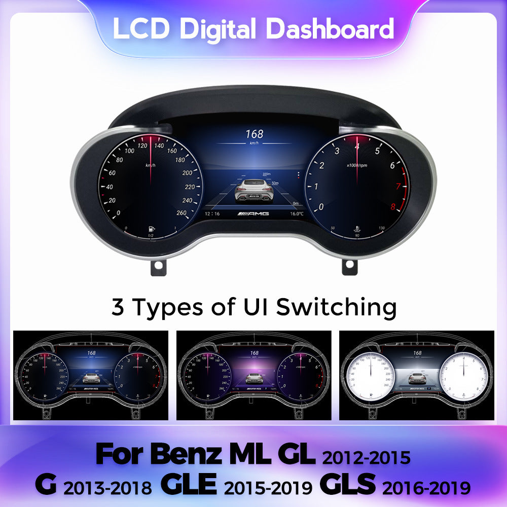 Suitable for upgrading to a full LCD instrument panel of 12.3 inches for Mercedes-Benz GL/GLE/GLS/G350/G500/G63