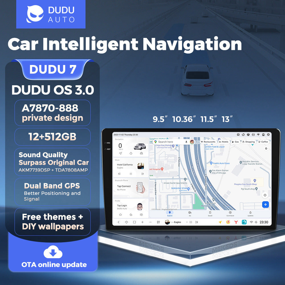Mekede wholesale Android central control large screen smart car machine navigation private model host DUDU AUTO car