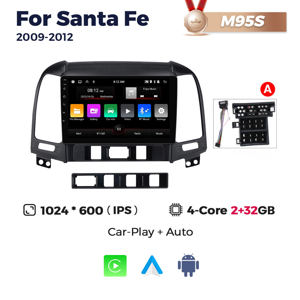 Suitable for 06-12 hyundai santa fe santa fe car central control android navigation wireless carplay