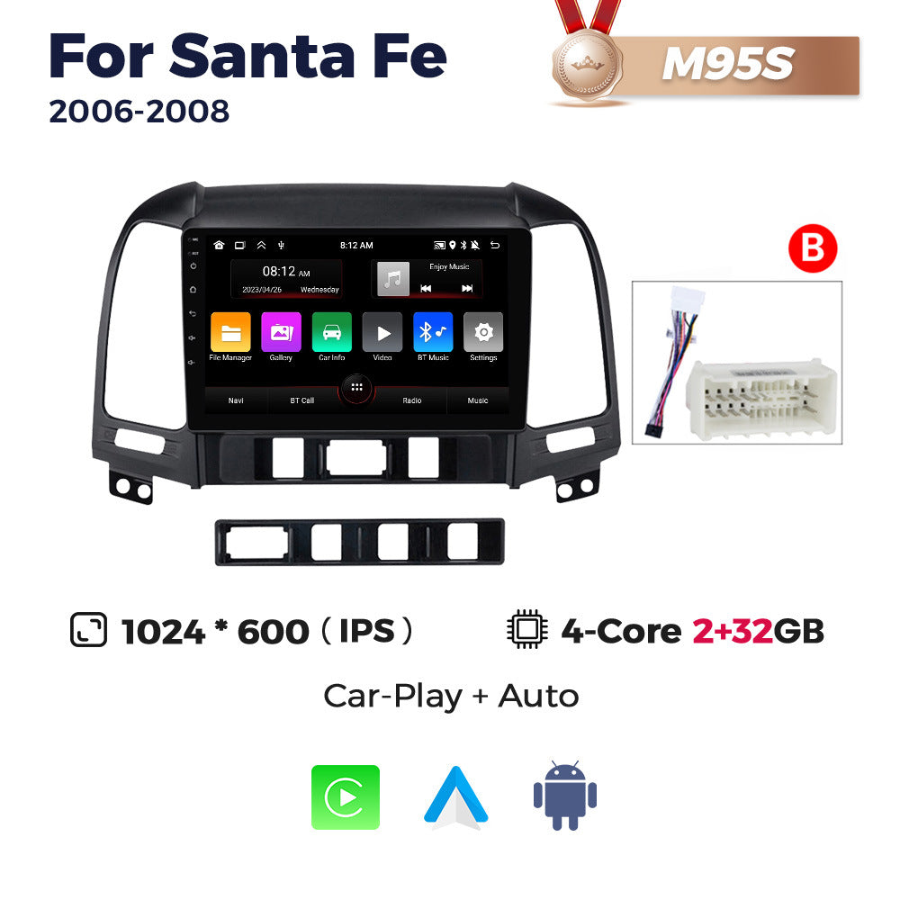 Suitable for 06-12 hyundai santa fe santa fe car central control android navigation wireless carplay
