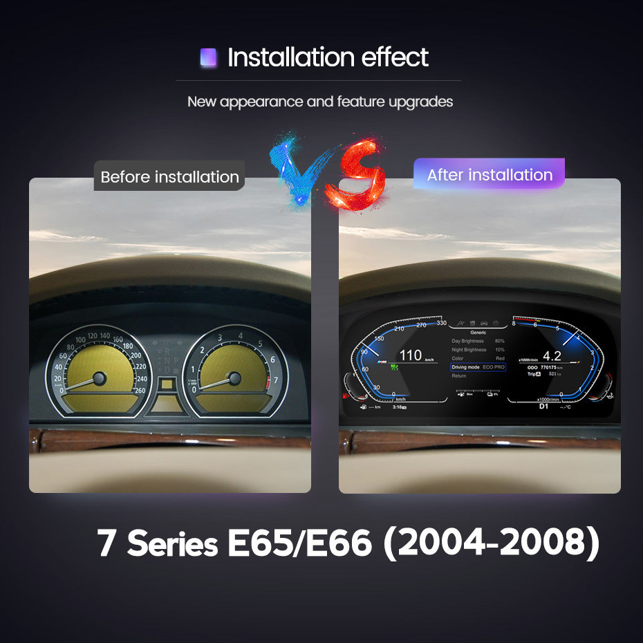 Suitable for bmw e65/e66 2004-2008 bmw e65 central control upgrade restoration lcd instrument display