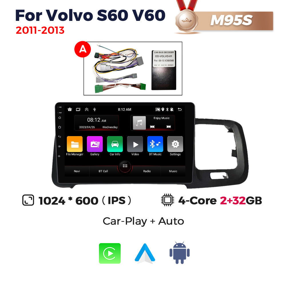 Suitable for volvo 2011-2020 volvo s60 v60 android large screen car navigation wireless carplay