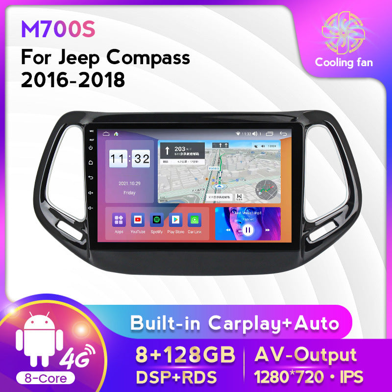 Suitable for 16-18 jeep compass android car navigation wireless carplay