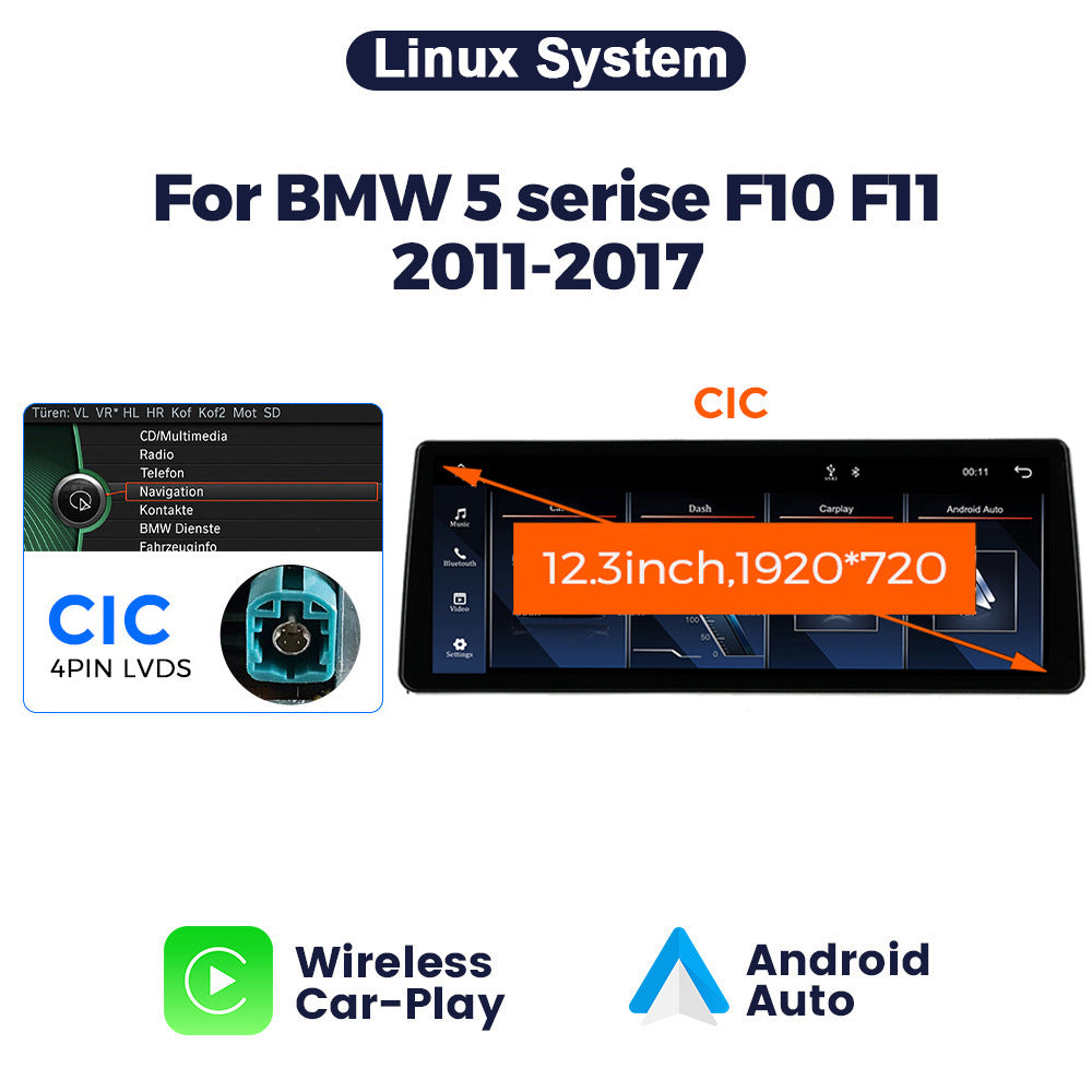 Suitable for bmw 5 series f10/f11 five series bmw 5 cic nbt linux wireless craplay