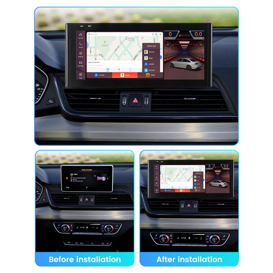 Suitable for audi q5 q5l 2017-2020 audi q5 upgrade and restoration qualcomm android large screen navigator