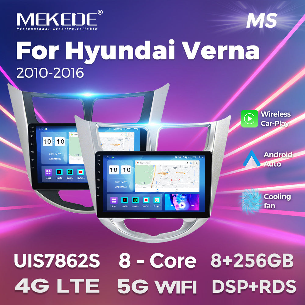 Suitable for hyundai verna android car central control gps navigator wireless carplay