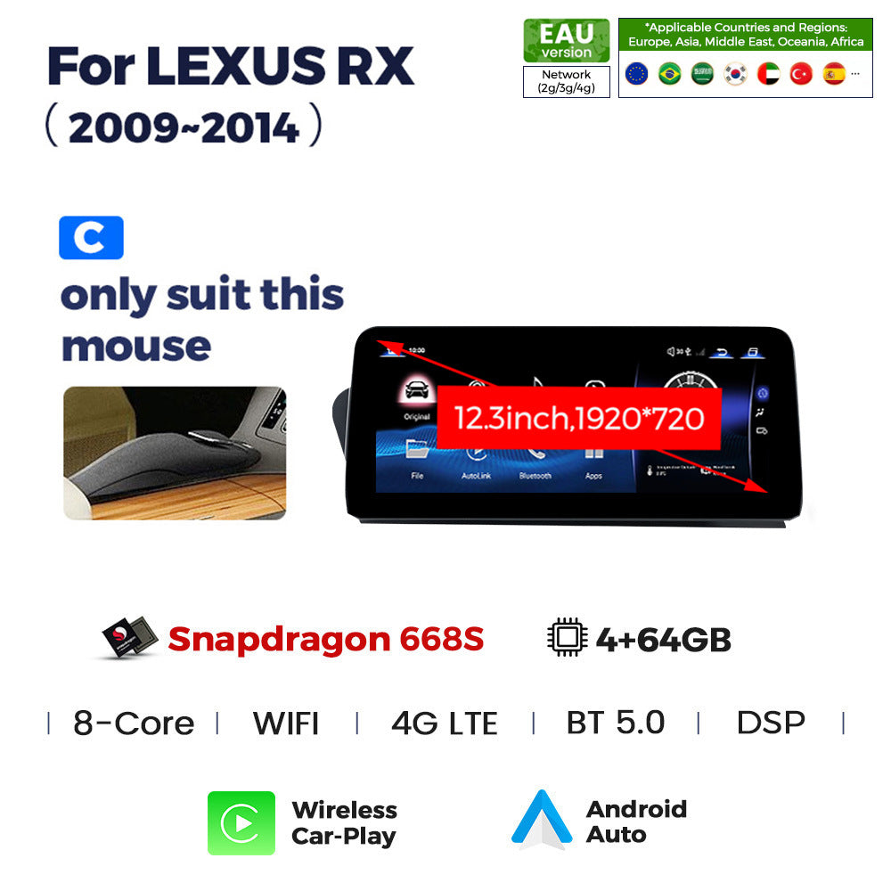 Suitable for lexus rx 2009-2014 lexus rx270 rx350 restoration large screen android navigation