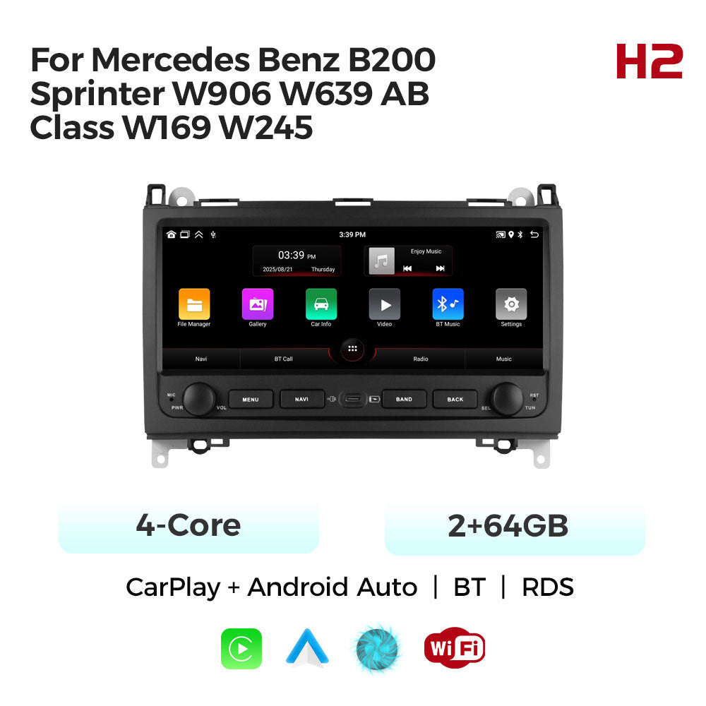 Applicable to Mercedes-Benz B-Class B200 Sprinter Android large screen central control navigation Bluetooth radio 10.25 inches