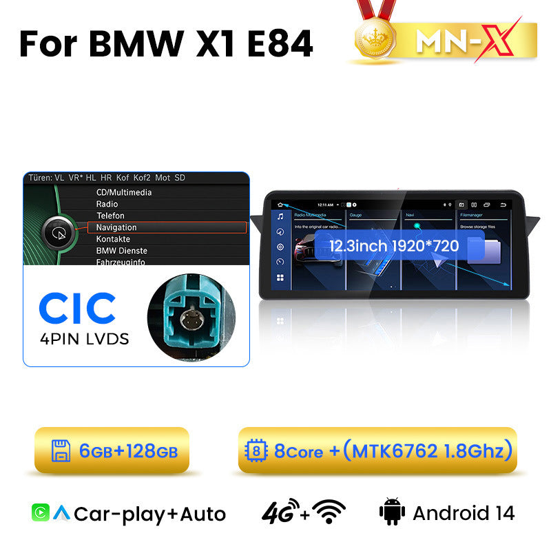 12.3-inch Compatible with BMW X1 E84 Android Central Control Large Screen GPS Navigation All-in-One Bluetooth CarPlay