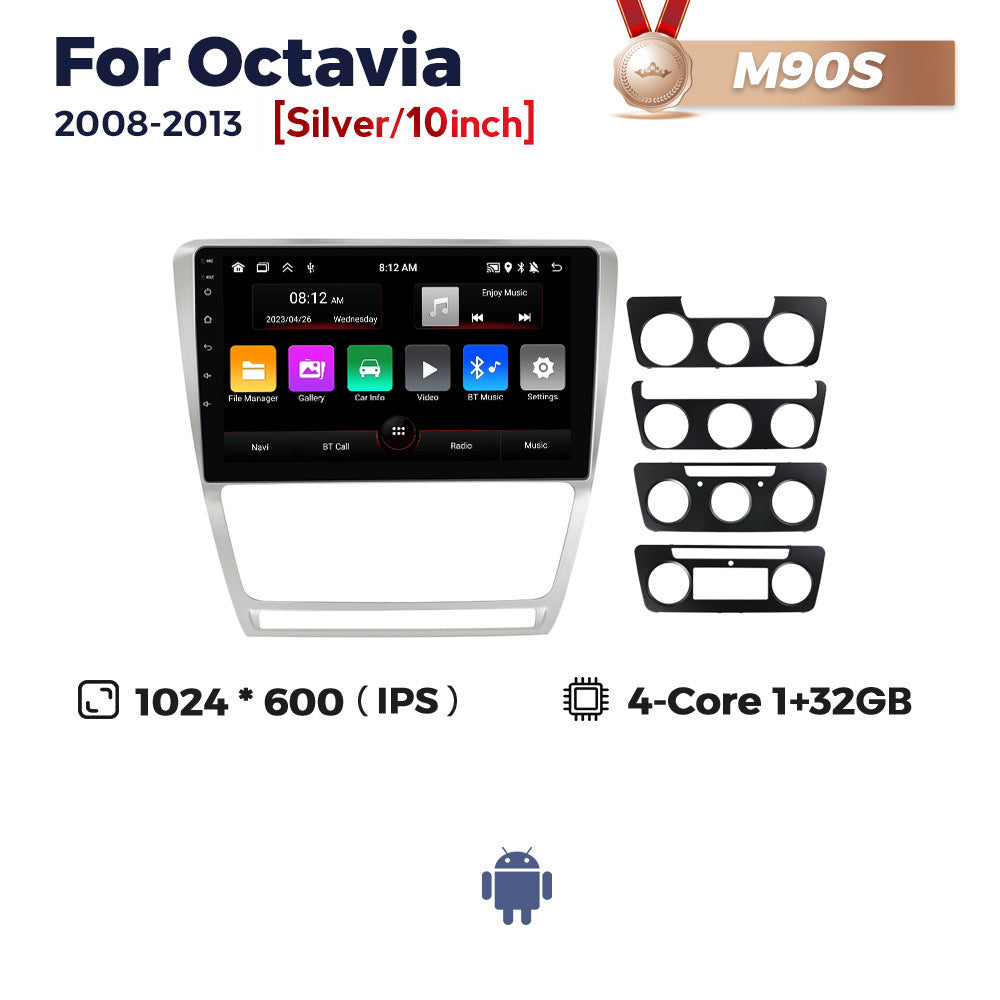 Suitable for skoda octavia android large screen car navigation wireless carplay