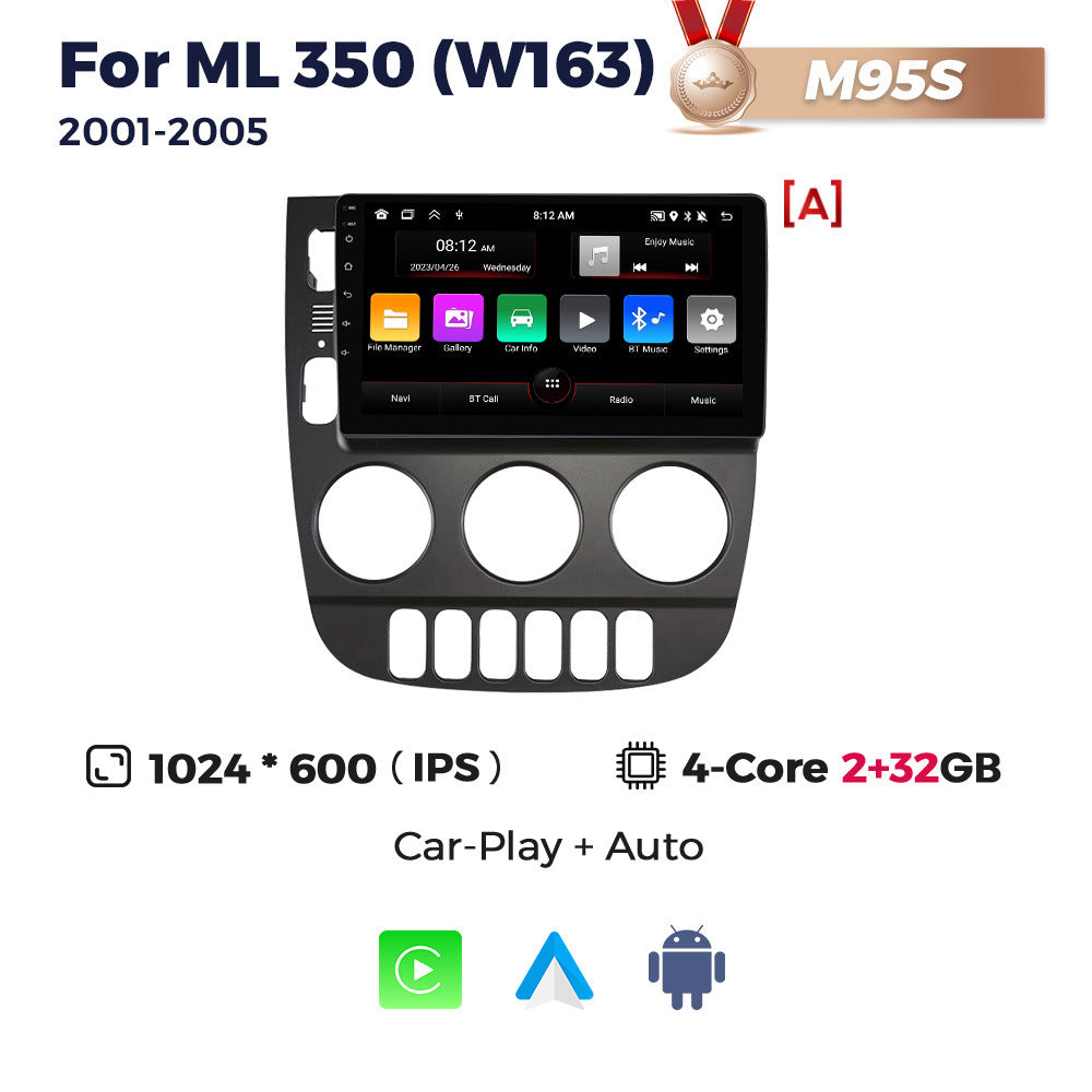 Suitable for 01-05 mercedes-benz ml320 benz ml350 car android large screen navigator wireless carplay