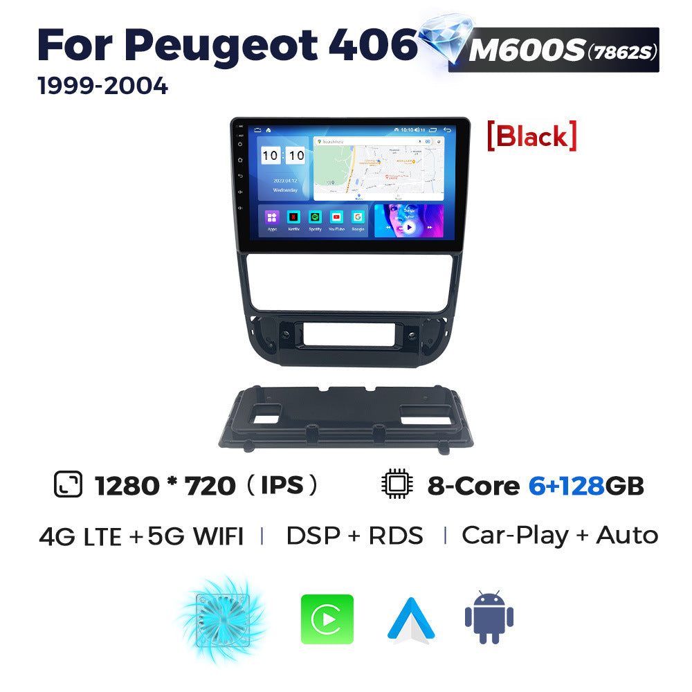 Suitable for Peugeot 406 1999-2004 Android large screen central control navigation radio 8 + 256G