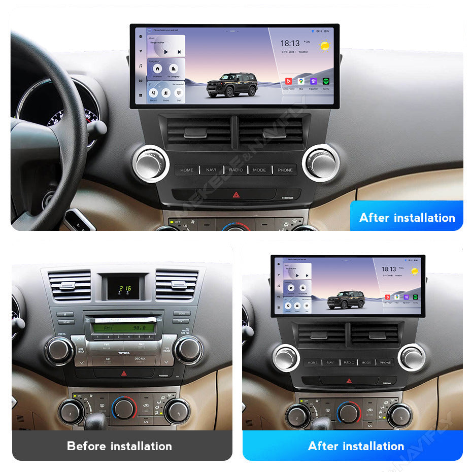 Suitable for toyota highlander 2009-2014 highlander 12.3inch android vertical screen navigator