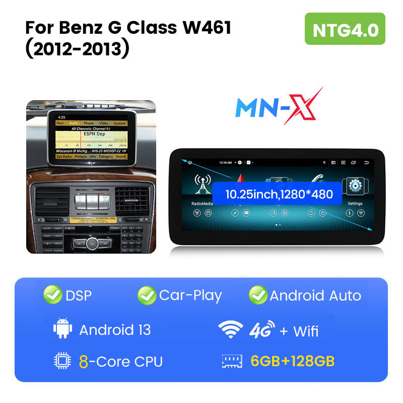 Compatible with Mercedes-Benz G-Class W463 G63 2012-2019 MN-X Android Large-Screen Central Control Navigation Radio