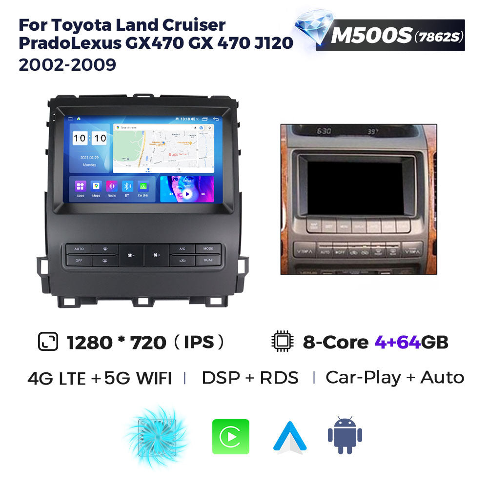 Suitable for toyota prado gx470 2002-2009 (old model) high-spec smart android navigation system