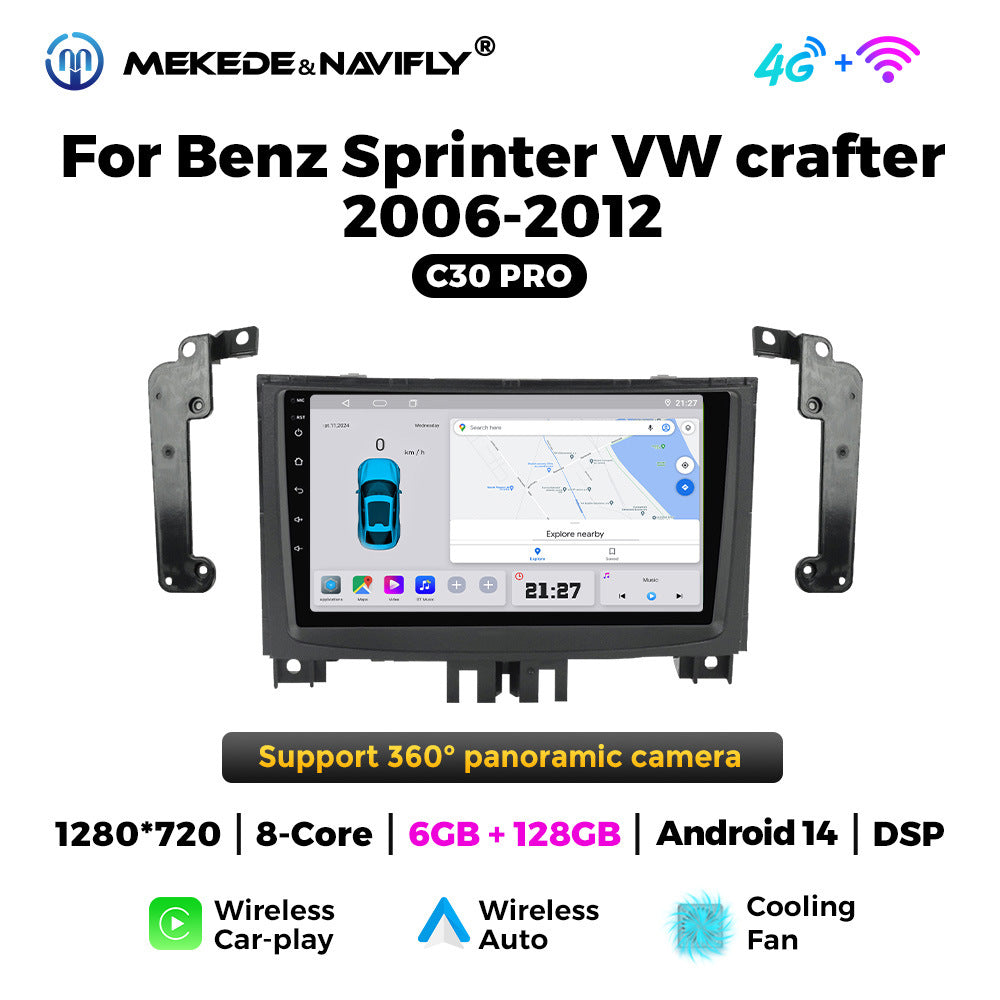 Applicable Mercedes-Benz Sprinter Volkswagen Crafter Android Large Screen Central Control Car Navigation Radio Screen