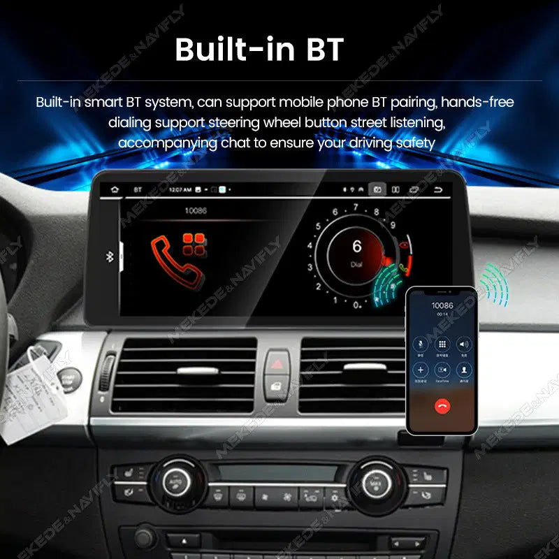 12.3 inch Applicable to BMW X5 X6 E70 Android central control large screen GPS navigation all-in-one machine Bluetooth Carplay