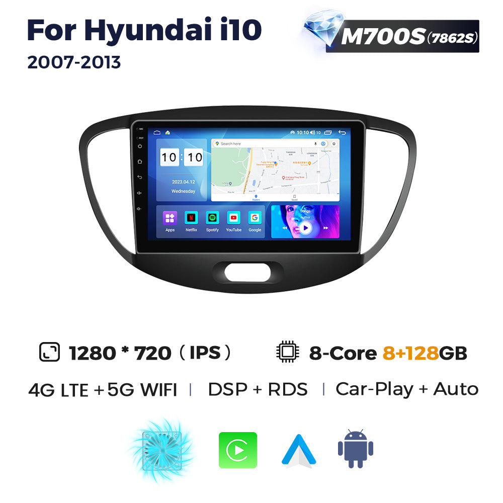 Suitable for hyundai i10 2007-2013 hyundai i10 large screen android car navigator cross-border supply