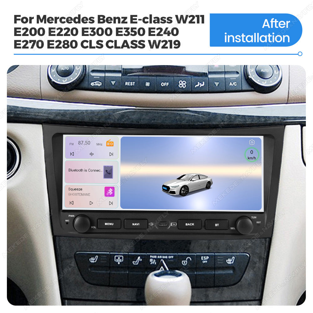 Applicable to Mercedes-Benz E-Class W211 W219 button Android large screen central control navigation Bluetooth radio 10.25 inches