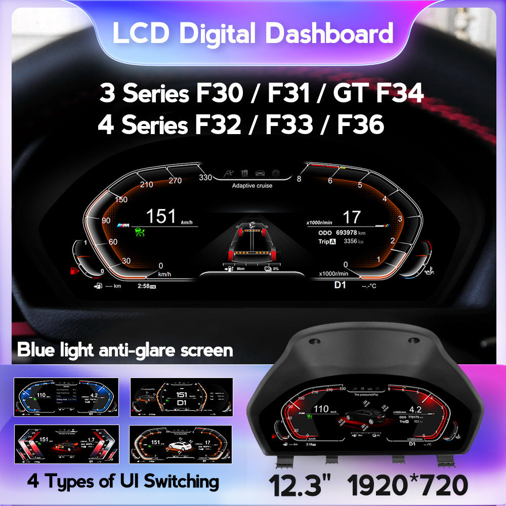 Suitable for bmw 3 series f30/f31 2013-2019 nbt/evo system restoration lcd instrument display