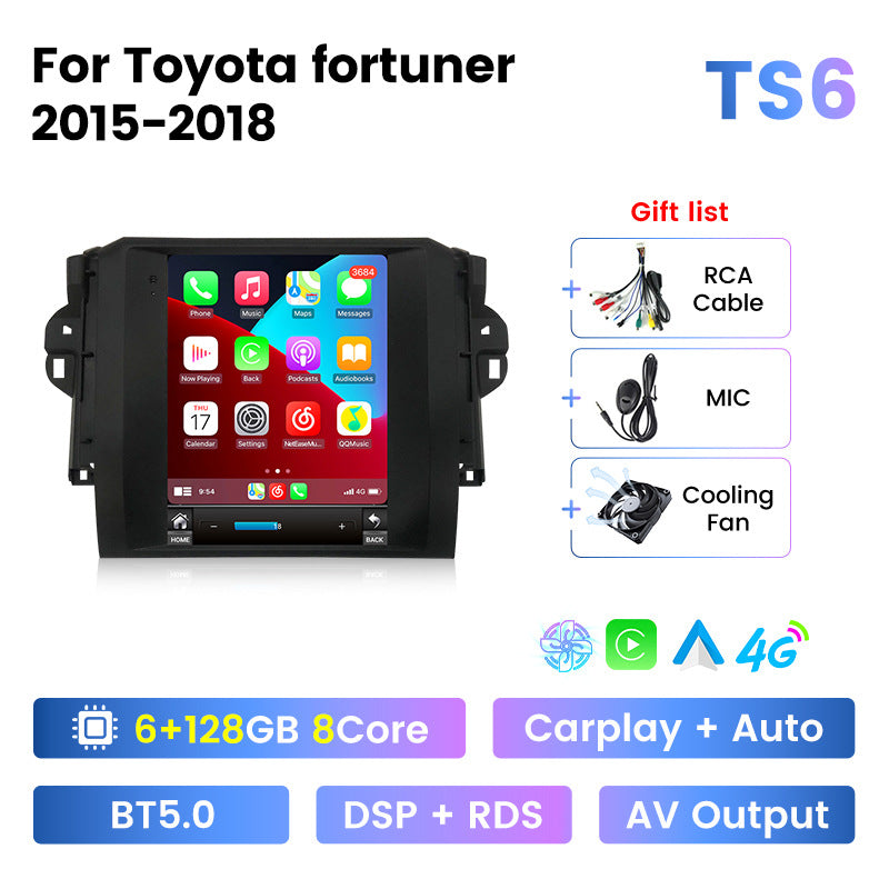 Suitable for 15-18 toyota fortuner and runner models, vertical screen car android navigation system, cross-border