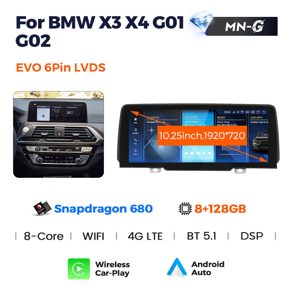 Suitable for bmw x3 x4 g01 g02 evo bmw original car screen upgrade 12.3" large screen android navigation