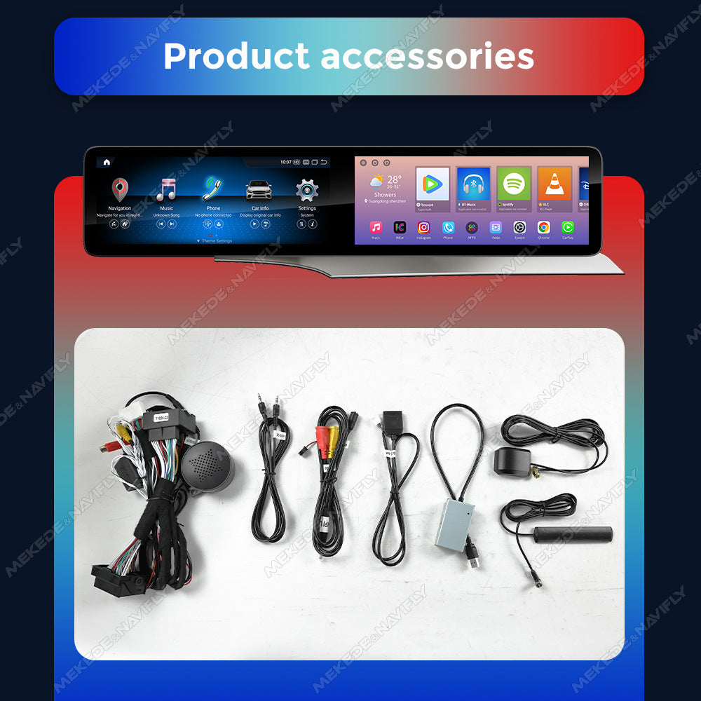 Applicable to Mercedes-Benz W205 GLC/C-class Android screen 24.6-inch central control car navigation Bluetooth Carplay