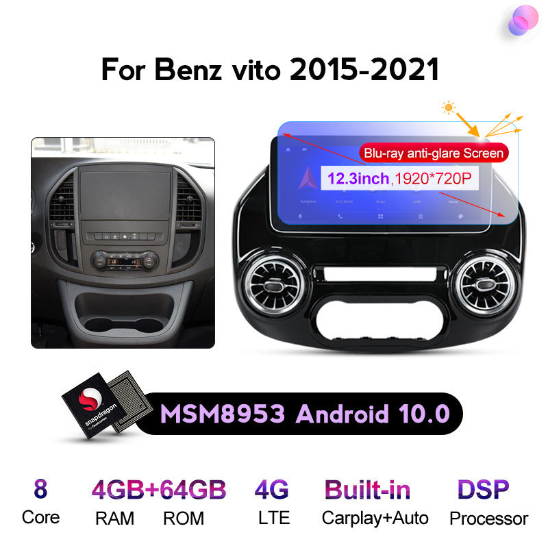Suitable for benz mercedes vito w447 2014-2022 12.3inch restoration android navigator
