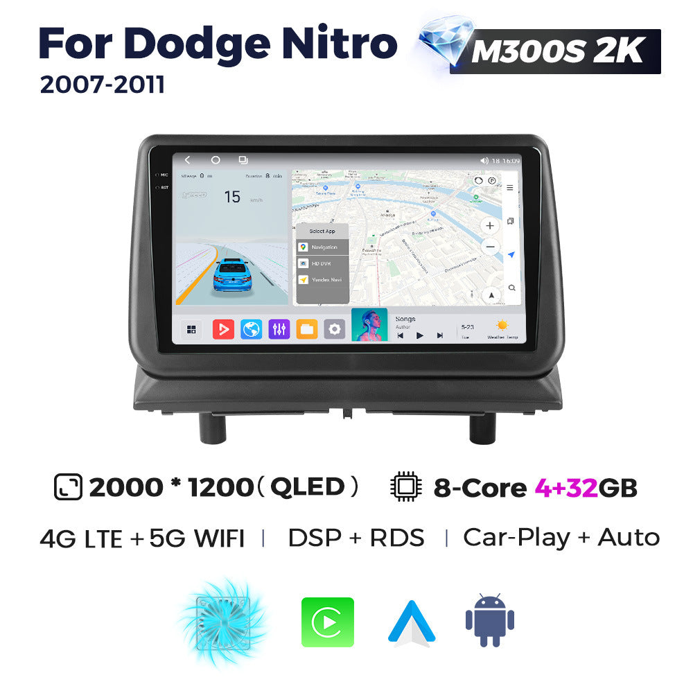 Suitable for dodge nitro 2007-2011 dodge pterodactyl top model large screen android car navigation device