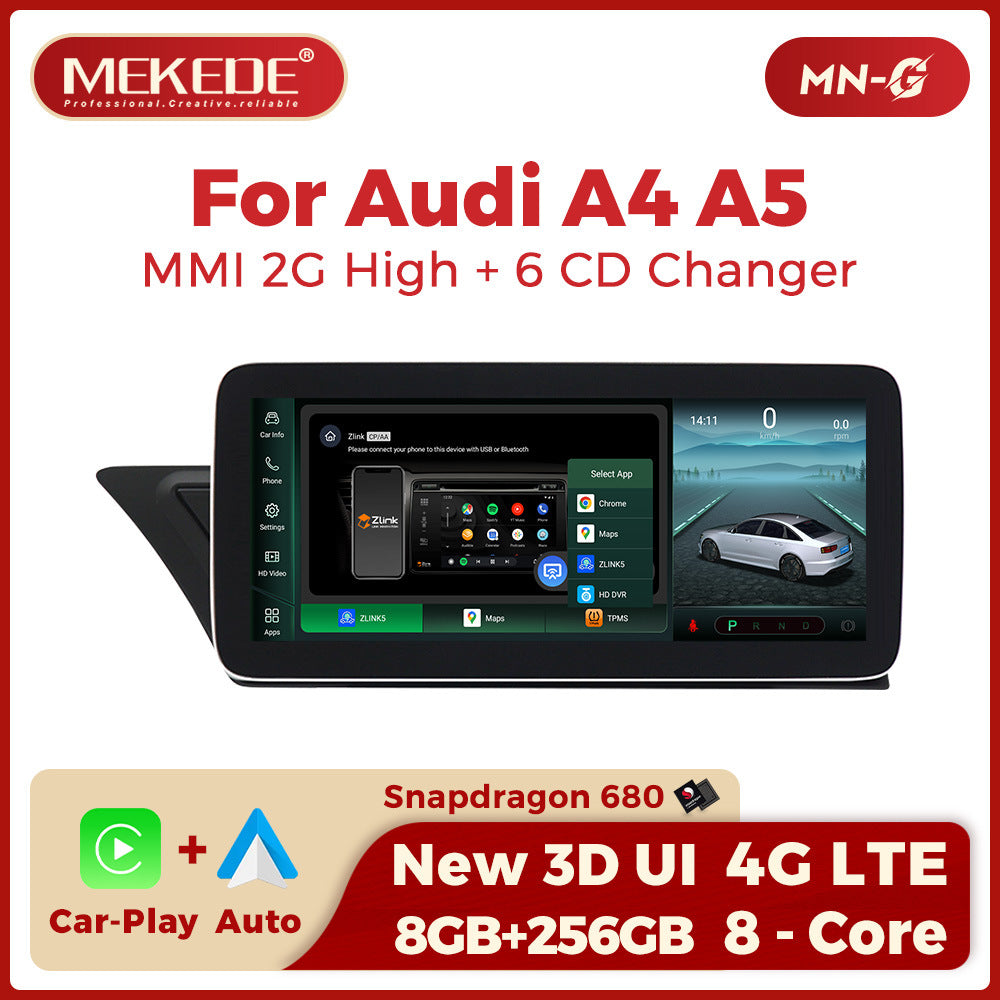 Suitable for a4l/a5 2007-2009 mmi 2g 6 disc version, original car screen upgrade to large screen navigation