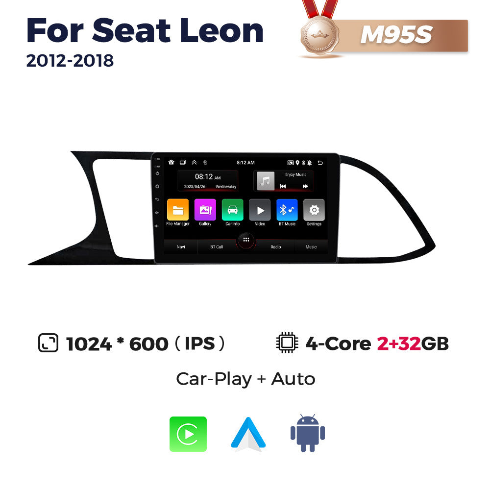 Suitable for 12-18 seat leon car large screen android navigator wireless carplay