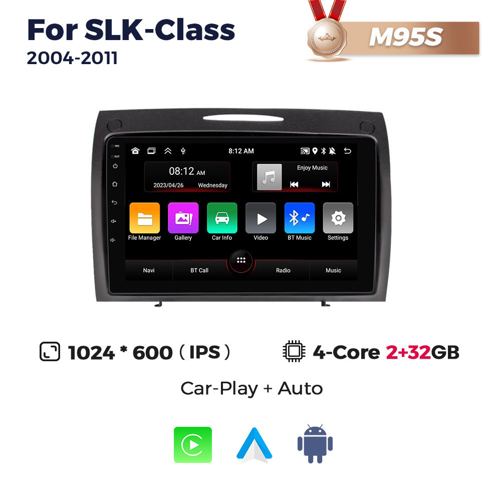 Suitable for 04-11 mercedes-benz slk-class center console large screen android navigation system with car-installed smart wireless carplay