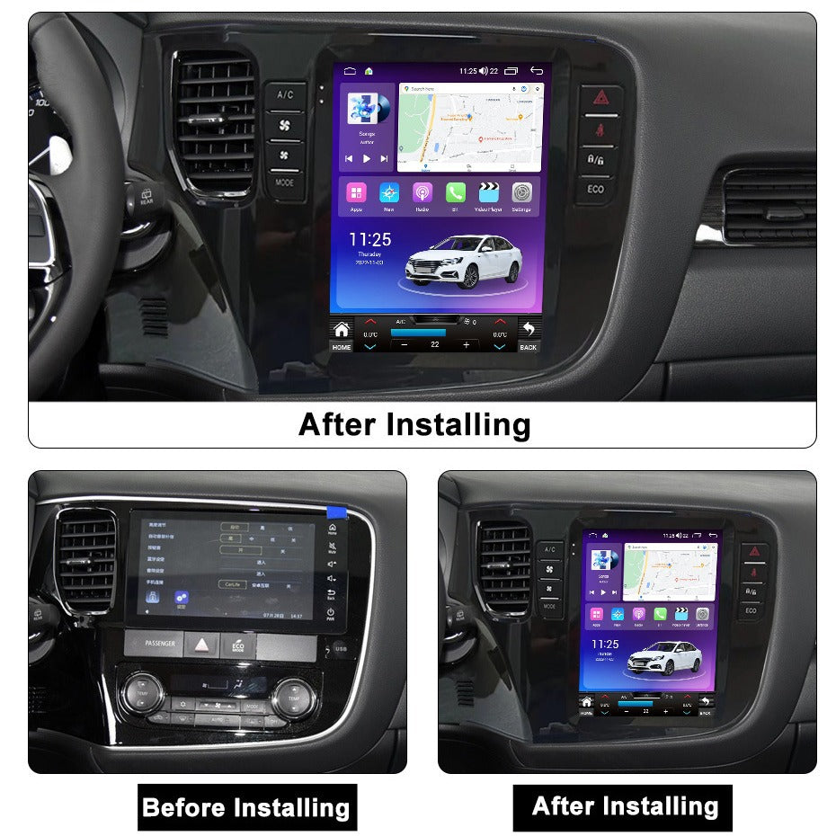 Suitable for 2013-2019 mitsubishi outlander vertical screen android car navigation system with reversing camera, wireless carplay