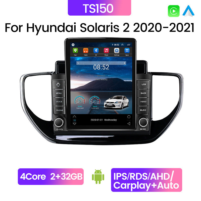 Suitable for hyundai solaris 2 2020-2021 vertical screen android smart navigator stone monument machine