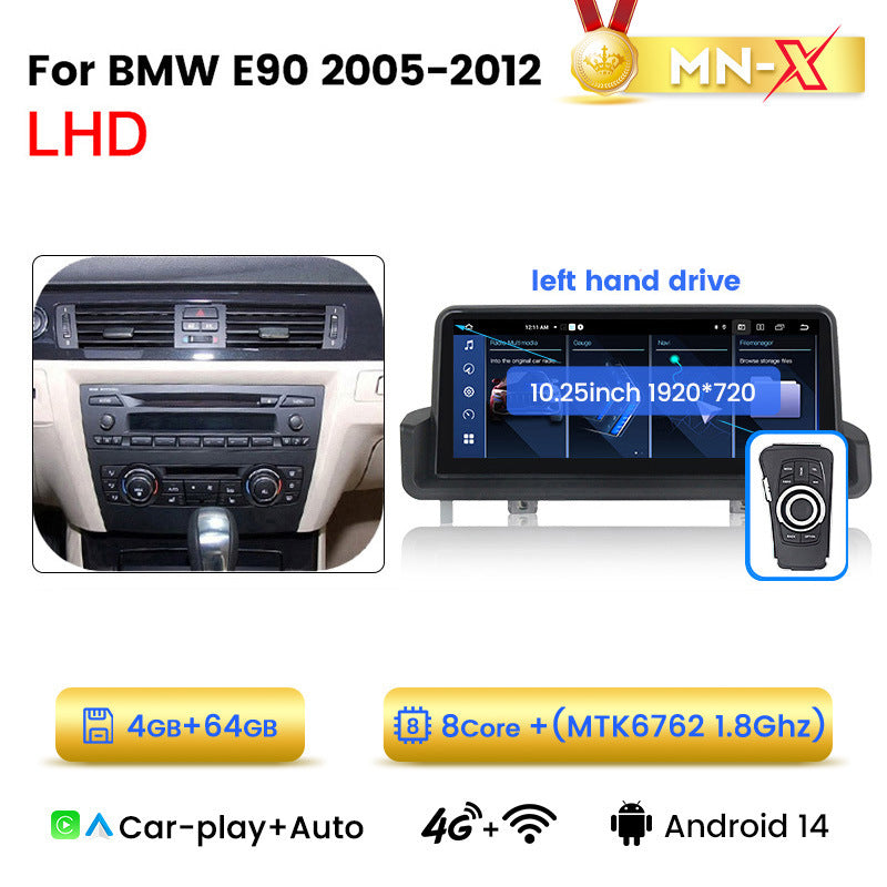 10.25-inch Compatible with BMW 3 Series E90 Android Central Control Large Screen GPS Navigation All-in-One Bluetooth CarPlay