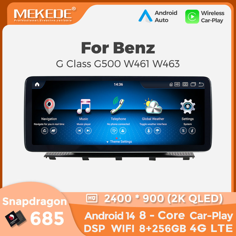 Applicable to Mercedes-Benz G-Class W461 W463 08-11 Android large screen central control car navigation Bluetooth Carplay