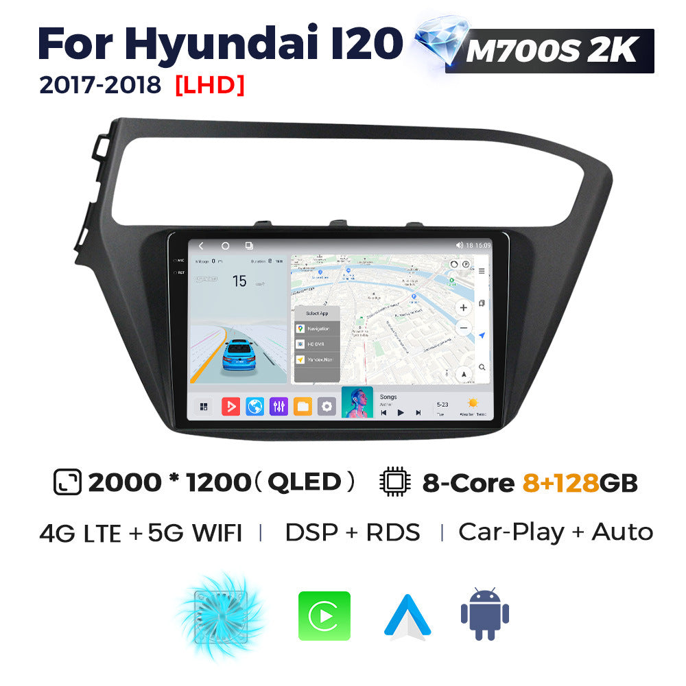 Suitable for hyundai i20 2017-2018, modern i20 retrofit smart android head unit car navigation system