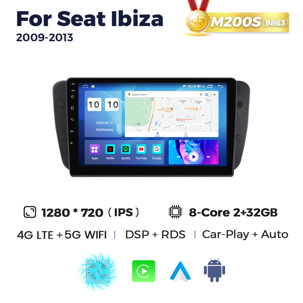 Suitable for SEAT Ibiza 2009-2013 Android large screen central control navigation radio 8 + 256G