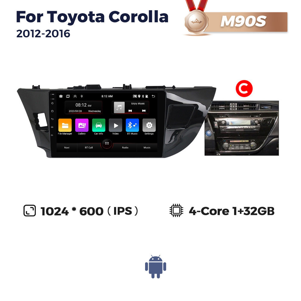 Suitable for toyota corolla 2012-2016 toyota corolla ralink android car smart navigation