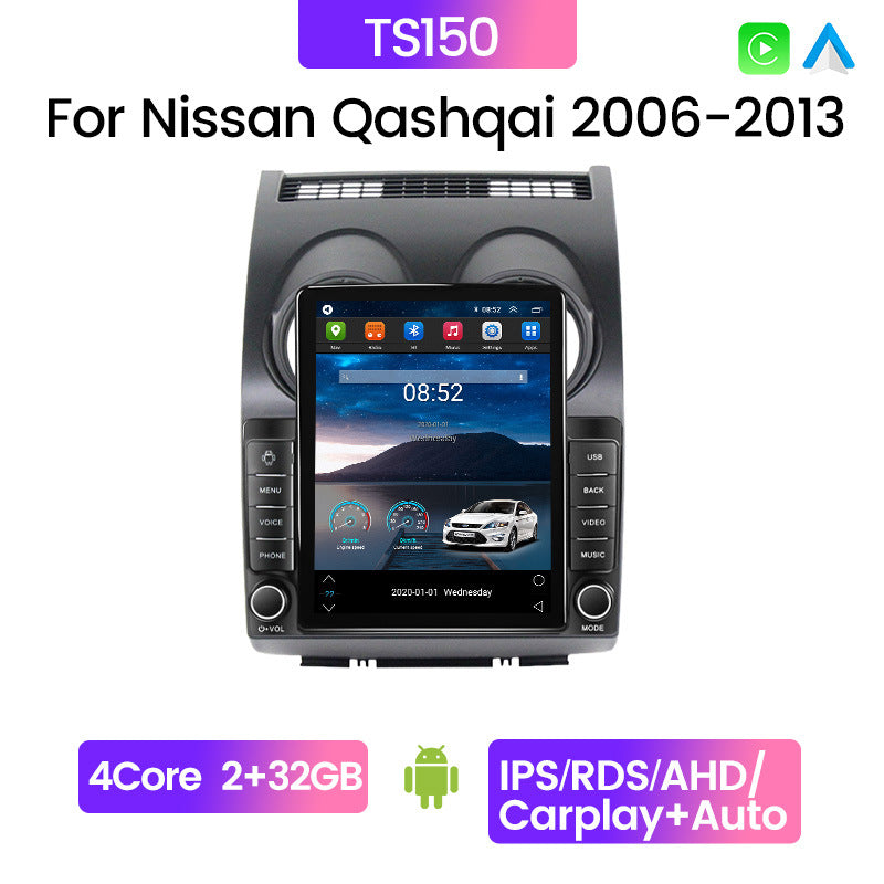 Suitable for 2006-2013 nissan qashqai (territory) tk vertical screen car android navigation system with wireless carplay head unit