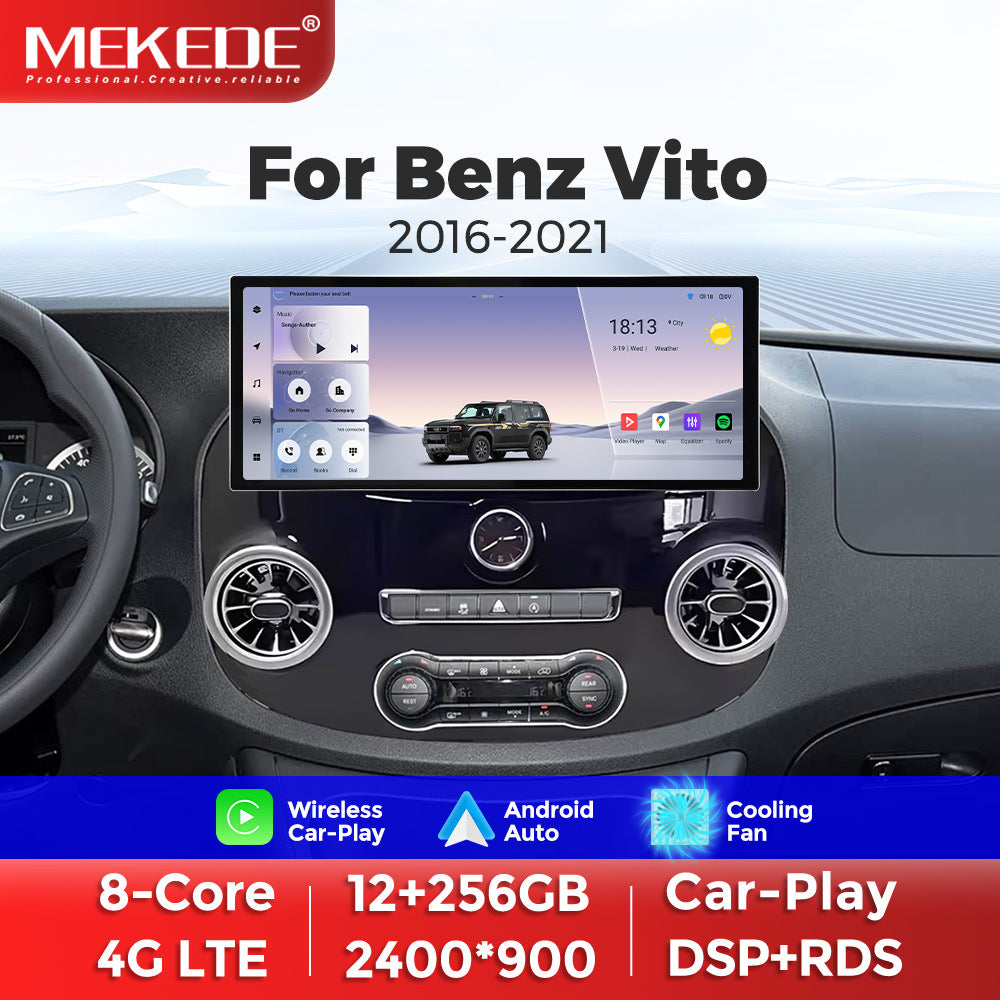 Suitable for benz vito 2016-2021 mercedes-benz vito upgrade restoration 12.3inch android vertical screen navigation
