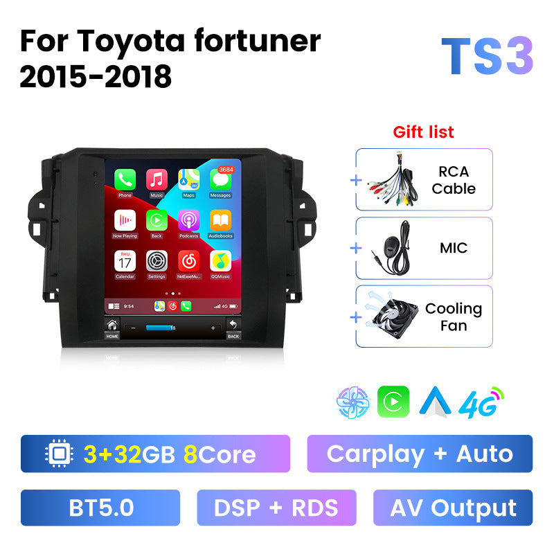 Suitable for 15-18 toyota fortuner and runner models, vertical screen car android navigation system, cross-border