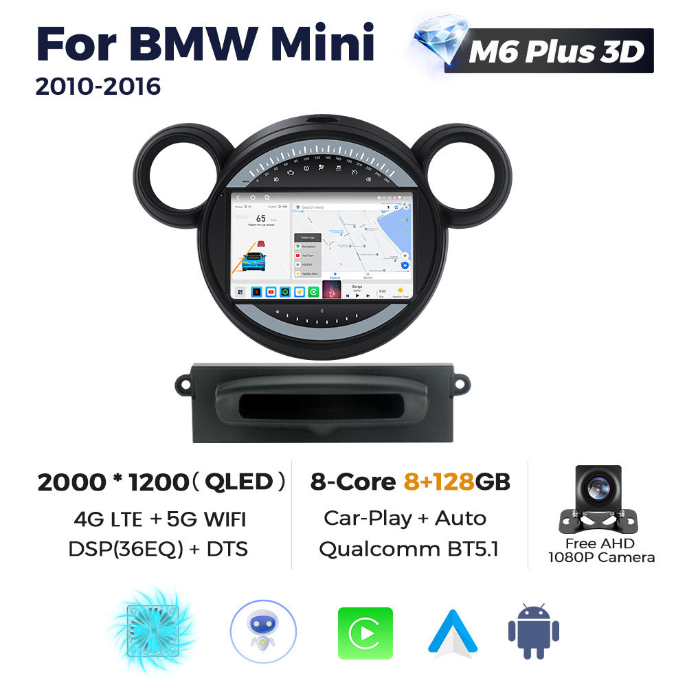 Applicable to BMW mini R56 10-16 Android large screen car navigation radio screen M6Pro 3D