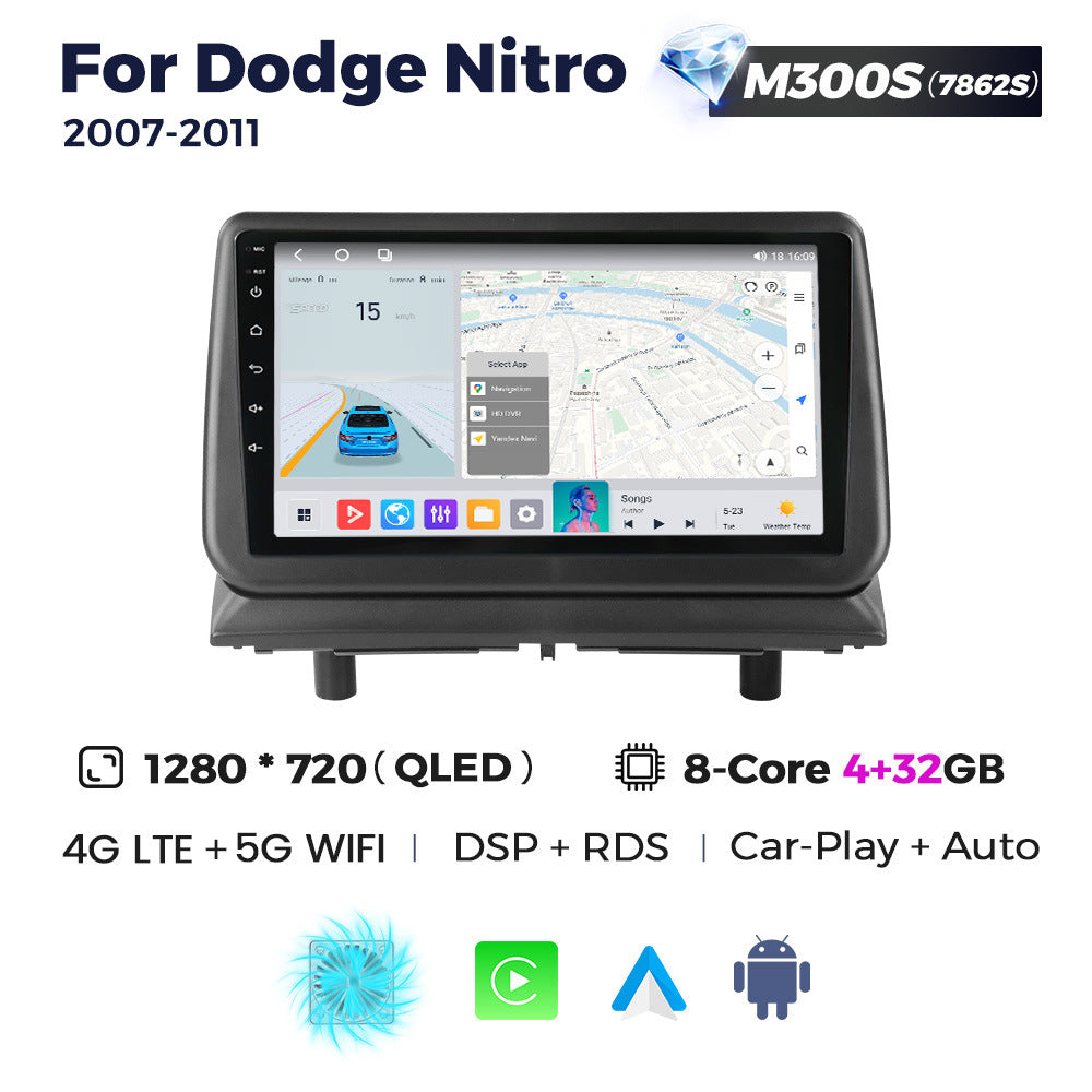 Suitable for dodge nitro 2007-2011 dodge pterodactyl top model large screen android car navigation device