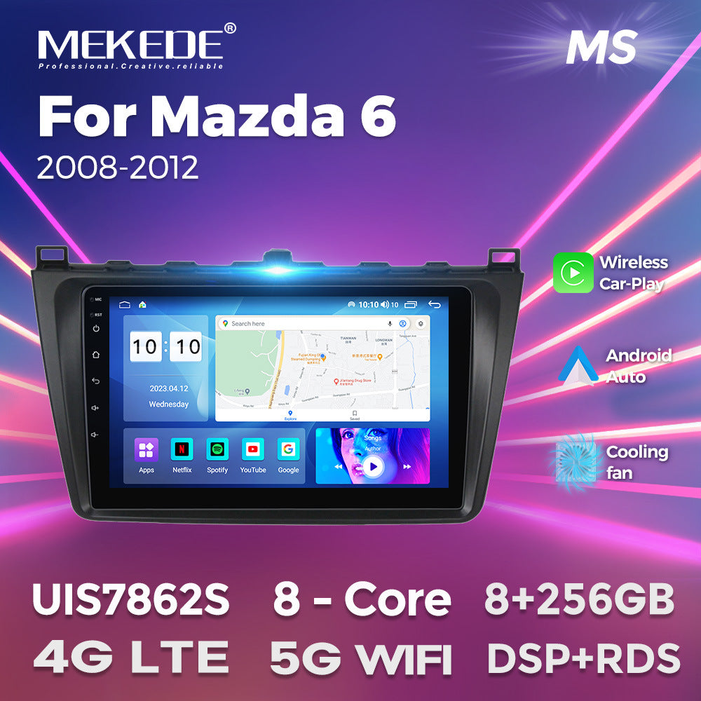 Suitable for 08-12 mazda 6 ruiyi mazda6 android car central control navigator wireless carplay