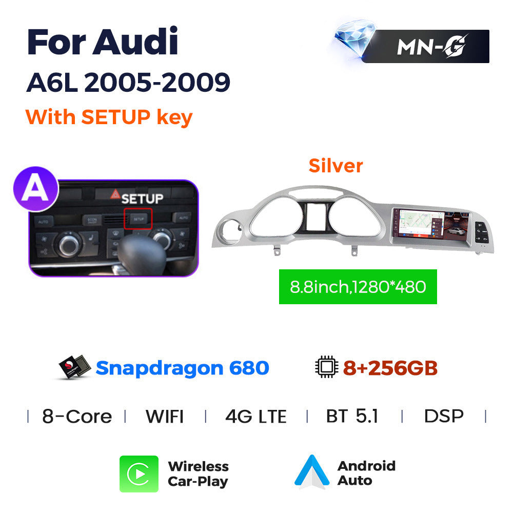 Applicable to Audi A6 2005-2015 original car style Android large screen central control car navigation Bluetooth Carplay